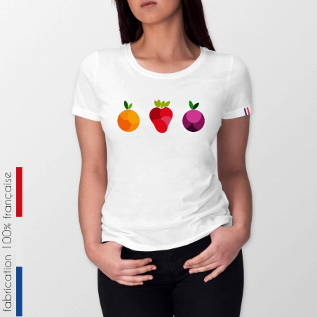 T-Shirt Femme Fruits - 100% BIO Made in France