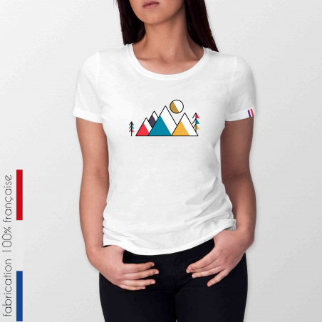 T-Shirt Femme Mountain Colors - 100% BIO Made in France