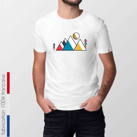 T-Shirt Style Mountain Colors - 100% BIO Made In France