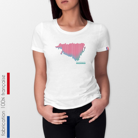 T-Shirt Femme Pyrénées Atlantiques 64 - 100% BIO Made in France