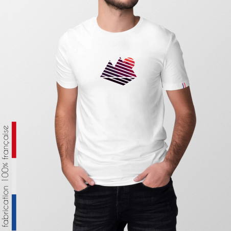 T-Shirt Style Mountain Lines - 100% BIO Made In France