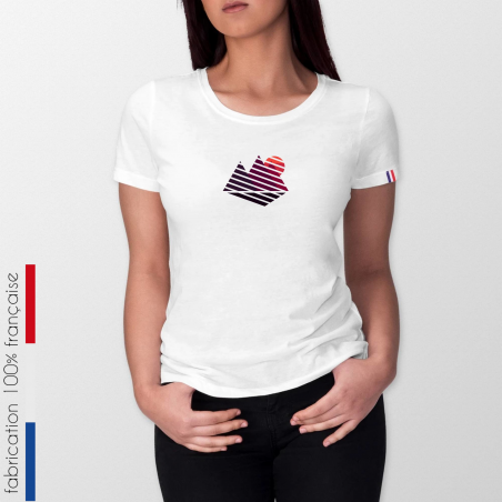 T-Shirt Femme Mountain lines - 100% BIO Made in France