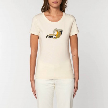 T-Shirt Femme Van Vague Jaune - 100% BIO