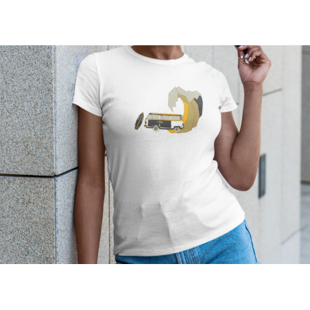 T-Shirt Van Vague Jaune - Design unique et original